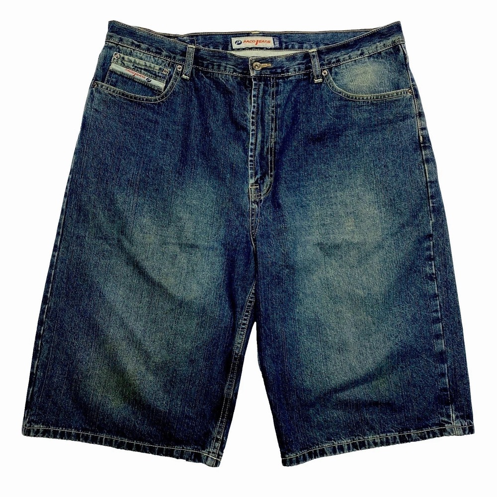 Paco Jean Shorts Mens 40 Blue Denim Loose Baggy Skater Y2K Utility Vintage